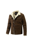 Men's Corduroy Winter Padded Thick Lambswool Workwear Warm Cotton Jacket
