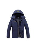 Men'S Outdoor Cycling Hooded Padded Thickened Windproof Warm Jacket