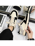 New Canvas Cross Pattern Casual Sporty Men'S Flat Shoes