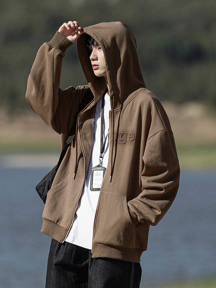 Youth Loose Trendy Tops Men Thickened Hooded Jacket