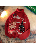 Turtleneck Thicken Knit Christmas Sweater