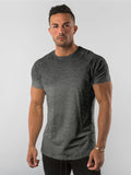 Solid Colour Men'S Tops Fitness Sports Short Sleeve T-Shirt