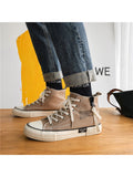 High Top New All-Matched Street Fashion Men'S Canvas Shoes