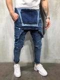 Solid Color Casual Overalls