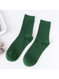 Three Pairs Men'S Business Socks Solid Color Sweat Absorbing Socks