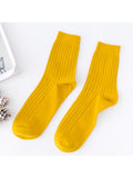 Three Pairs Men'S Business Socks Solid Color Sweat Absorbing Socks