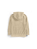 Men'S Sweatshirt Thickened Corduroy Long Sleeve Solid Colour Hoodie