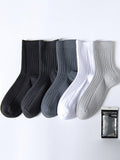 Sweat Absorption Anti-Odor Business Trip Partner Solid Color Cotton Socks
