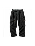 Labeled Thin Straight Leg Casaul Trousers Cargo Pants