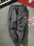 Drawstring Pockets Loose Fitting Cargo Pants