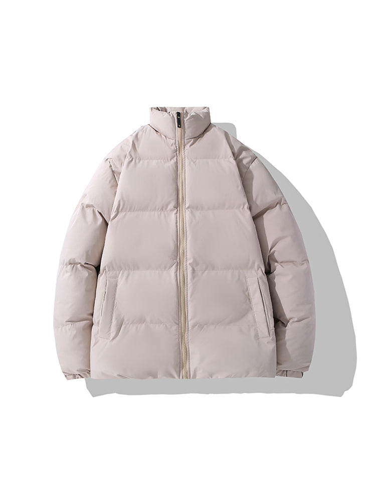Solid Color Warm Cotton Quilted Jacket