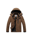 Men'S Outdoor Cycling Hooded Padded Thickened Windproof Warm Jacket
