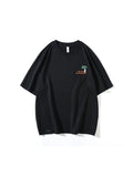 Loose Embroidery Print Men'S T-Shirts