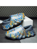 Winter Flame Indoor Home Warm Men'S Winter Outer Wear Cotton Slippers