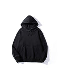 Street Heavyweight Solid Colour Terry Pullover Loose Fitting Hoodie