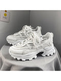 New Fashion Tyre Bottom Solid Color Stylish Clunky Sneakers