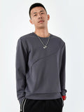 Trendy Men'S Simple Long-Sleeved Round Neck Pullover Bottoming Shirt