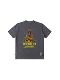 Flame Doberman Print Cartoon Vibe Loose T-Shirt