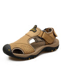 Open Toe Leather Men'S Casual Sandals