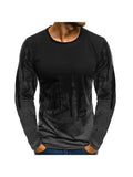 Men'S Fashion Sports Fitness Thin Long-Sleeved T-Shirt