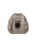 Vintage Doberman Pinscher Loose Men'S New Crew Neck Cartoon Knitted Sweater