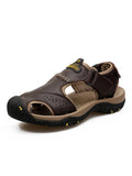 Open Toe Leather Men'S Casual Sandals