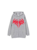 Zip Heart-Shaped Tree Roots Hoodie Street Men'S Sweatshirt Jacket