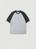 Men'S Spliced Loose T-Shirt With Slit Hem