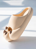 Women'S Summer Bear Claw Toe Slides - Comfy And Playful Footwear
