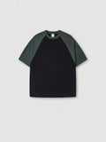 Men'S Spliced Loose T-Shirt With Slit Hem