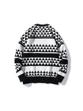 Vintage Winter New Oversize Striped Pullover Knit Sweater