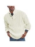 Sweater Men'S Solid Color Turtleneck Slim Long-Sleeved Knit Sweater