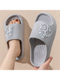 Women'S Slipper Anti-Slip Homewear Kitty Print Thick Sole Bath Slipper