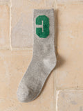 Three Pairs Stuffed Letters Winter New Socks