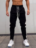 Muscle Men'S Sports Casual Running Gym Workout Reversible Thin Fleece Warm Patchwork Pant