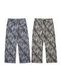 Tie-Dye Straight Casual Wide Leg Mid-Waist Jeans