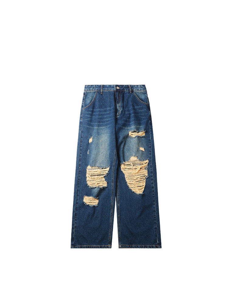 Men'S Vintage Ripped Jeans