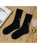 Three Pairs Thick Needle Printed Wool Coil Sports Socks