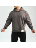 Fitness Sports Sweatshirt Men'S Padded Thicker Warm Cotton Training Casual Outdoor Warm Sports Hoodie