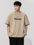 Loose Letter Foam Print Men'S T-Shirt