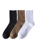 Sweat Absorption Anti-Odor Business Trip Partner Solid Color Cotton Socks