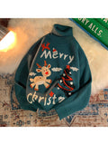 Turtleneck Thicken Knit Christmas Sweater