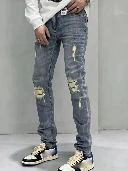 Men'S Slim Skinny Ripped Jeans – OEYES