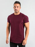 Solid Colour Men'S Tops Fitness Sports Short Sleeve T-Shirt