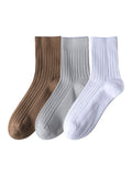 Sweat Absorption Anti-Odor Business Trip Partner Solid Color Cotton Socks