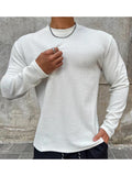 Muscle New Men'S Sports Casual Running Fitness Solid Color Stretch Quick Dry Bottoming Long Sleeve Top