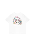Floral Short Sleeve Cotton Loose Street Fashion T-Shirt