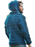 New Men'S Winter Zip Cardigan Hooded Knit Sweater