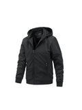 Men's Cotton Jacket Detachable Fashion Workwear Jacket Casual Sports Hooded Cotton Jacket