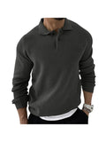 Lapel Sweater Men'S Fashion Urban Slim Long-Sleeved Knit Sweater